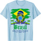 Brazil Flag - Outfit Idea - Brazilian Flag , Yellow, S T-Shirt - T-Shirt | Light Blue