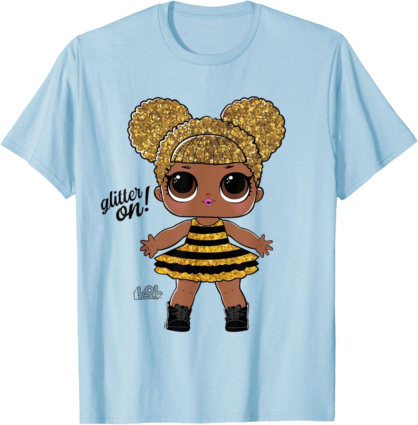 L.O.L. Surprise! Glitter On! Bumblebee Doll T-Shirt - T-Shirt | Light Blue