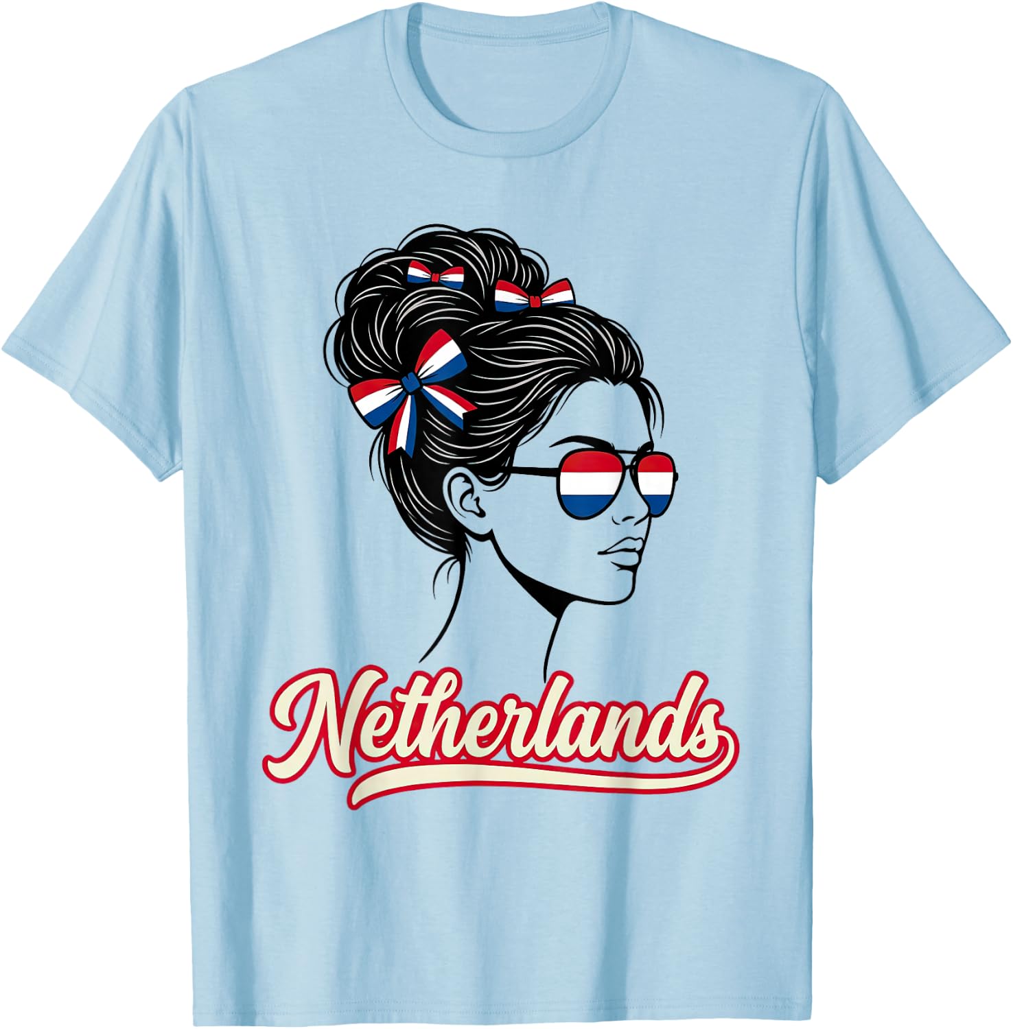 Netherlands for Woman Dutch for Girl Travel Souvenir T-Shirt - T-Shirt | Light Blue
