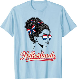 Netherlands for Woman Dutch for Girl Travel Souvenir T-Shirt - T-Shirt | Light Blue