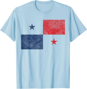 National Flag of Panama Panamanian Flag Day T-Shirt - T-Shirt | Light Blue