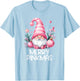 Merry Pinkmas Cute Gnome Winter Christmas Girls T-Shirt - T-Shirt | Light Blue