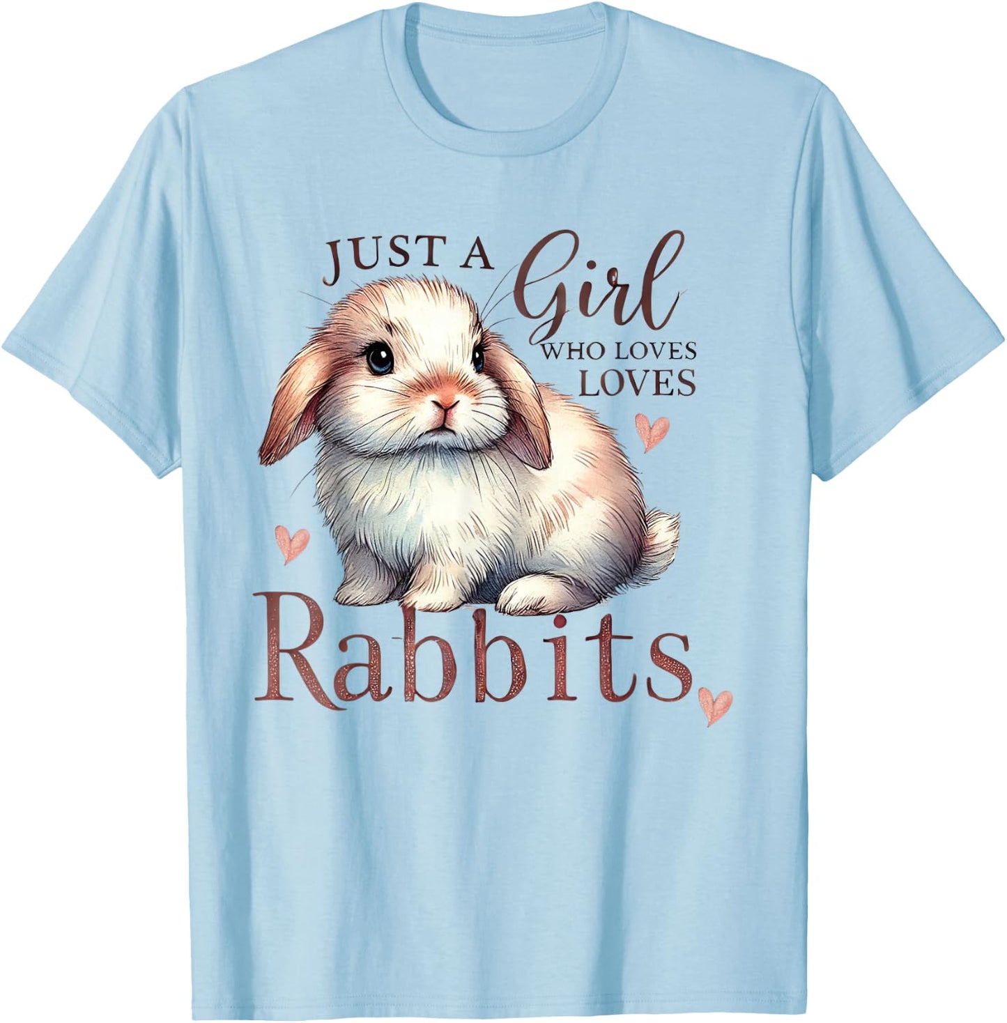 Just A Girl Who Loves Rabbits Cute Toddlers Kids Mom Rabbit T-Shirt - T-Shirt | Light Blue