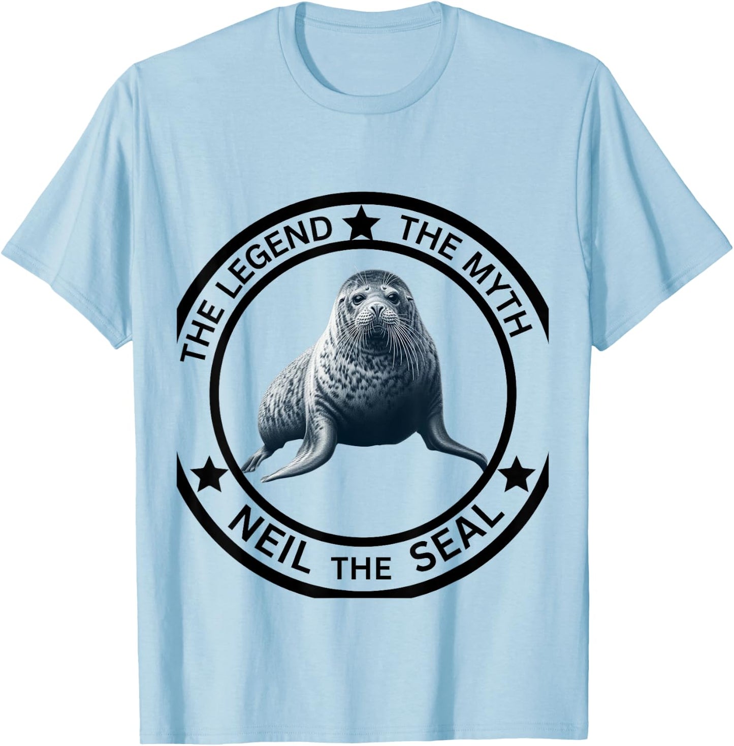 Neil The Seal The Legend The Myth Neil The Aussie Seal T-Shirt - T-Shirt | Light Blue