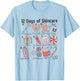 12 Days of Skincare Esthetician Christmas Dermatology MEDSPA T-Shirt - T-Shirt | Light Blue