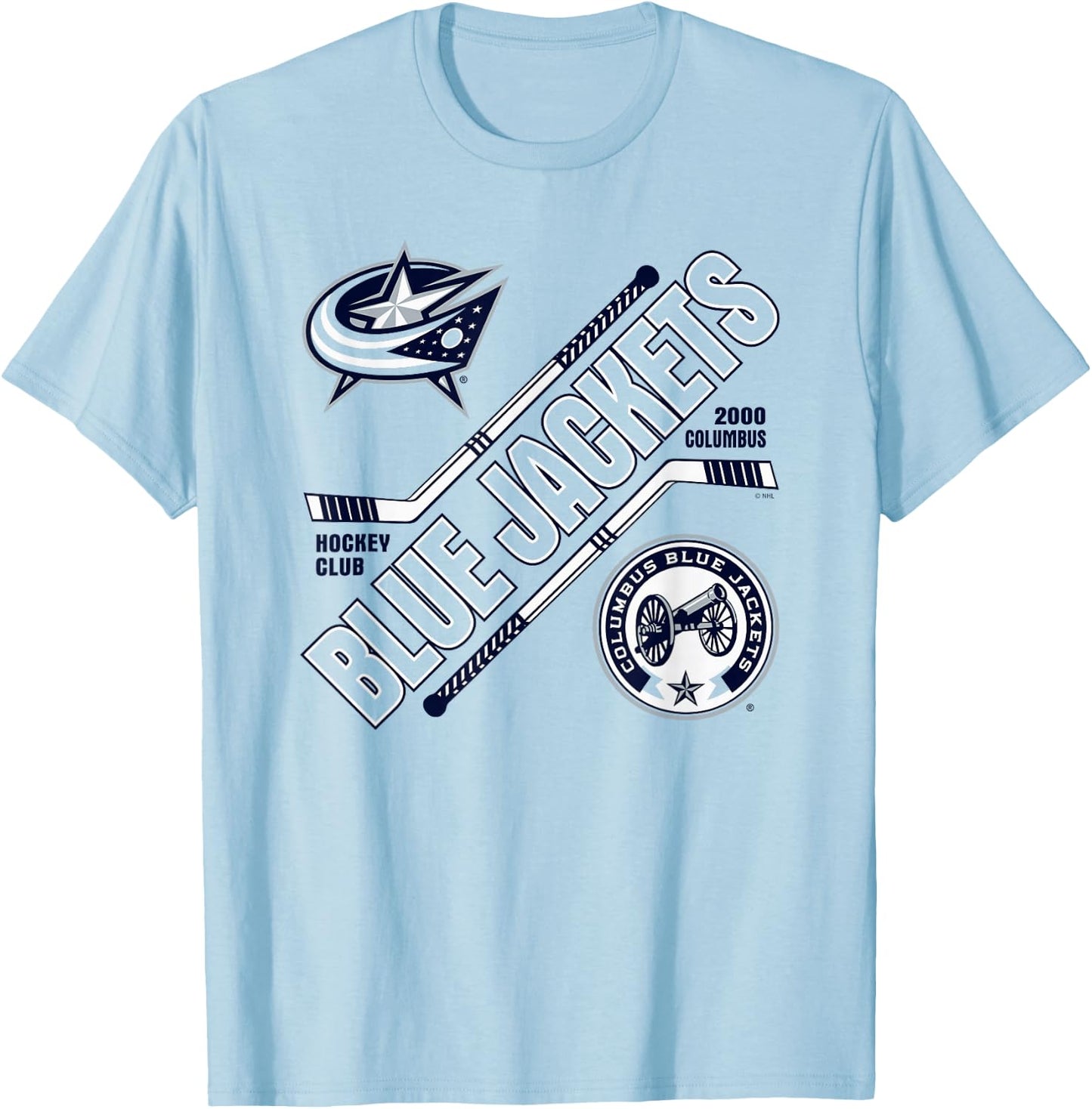 Columbus Blue Jackets Force Red Officially Licensed T-Shirt - T-Shirt | Light Blue