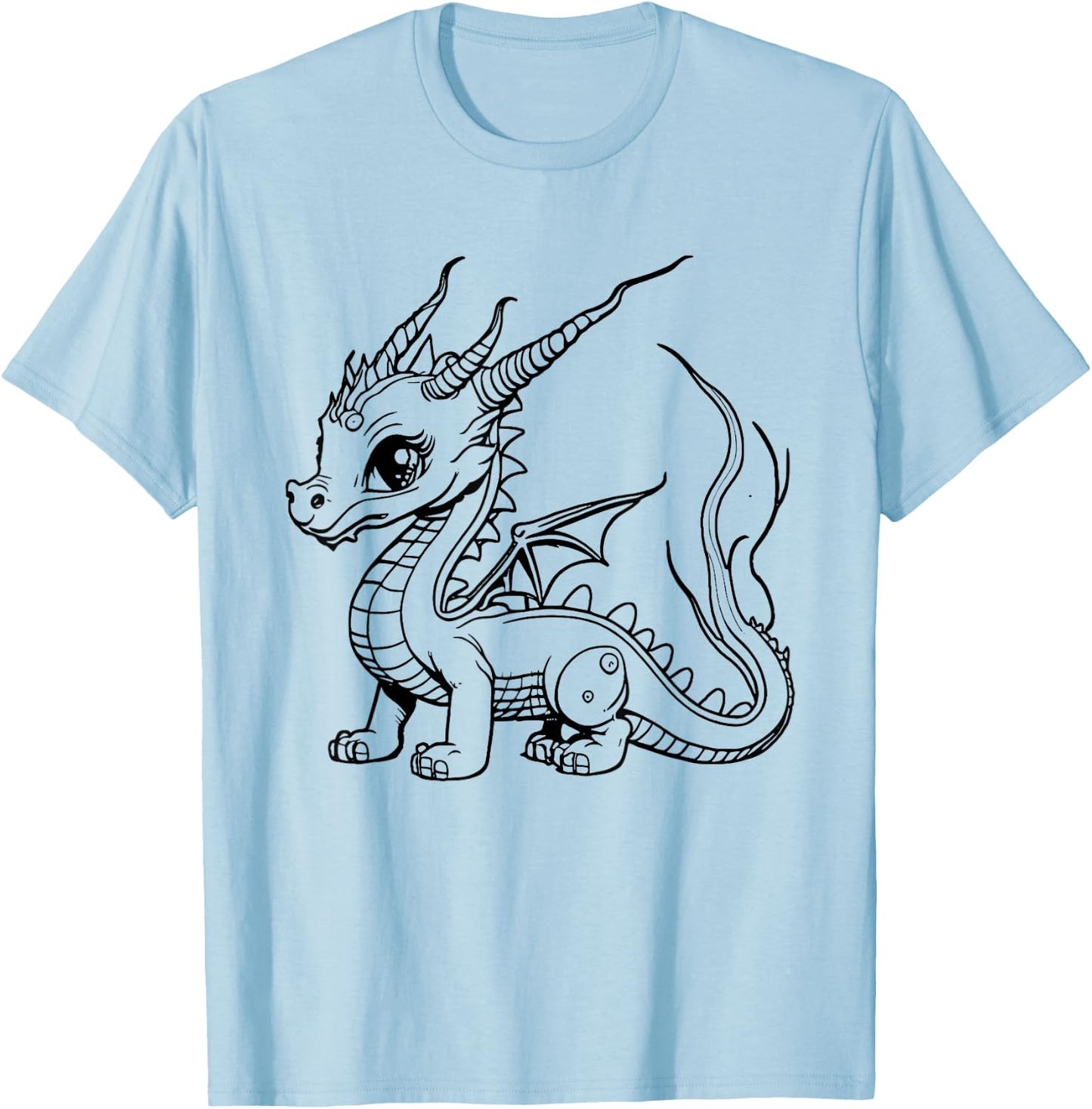 Color the dragon and paint it yourself T-Shirt - T-Shirt | Light Blue