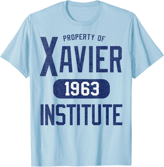 Marvel X-Men Xavier Institute 1963 Campus Property T-Shirt - T-Shirt | Light Blue