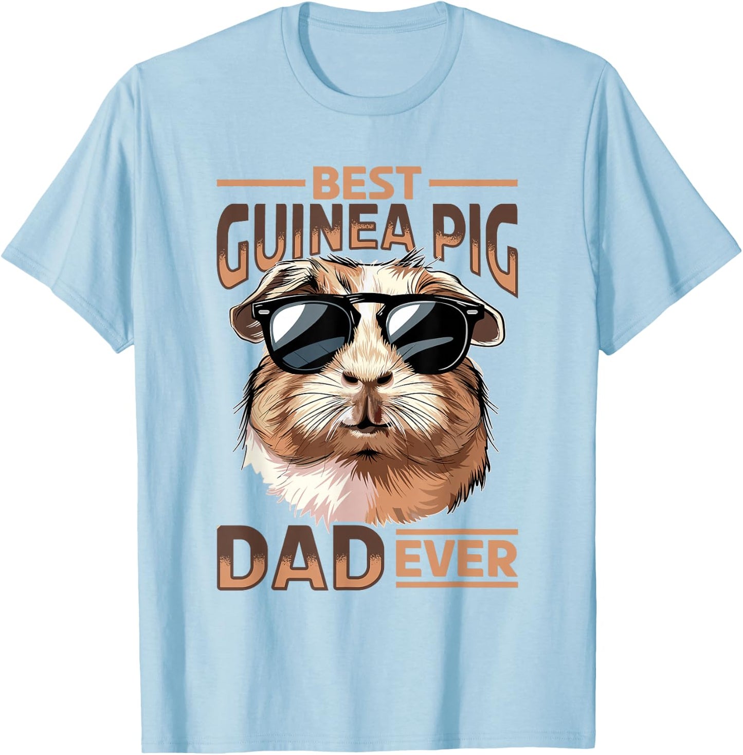 Funny Guinea Pig Pet Lover Rodent Animal Best Guinea Pig Dad T-Shirt - T-Shirt | Light Blue