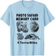 Foto Safari lustige Speicherkarte Terrorbite Artwork T-Shirt - T-Shirt | Light Blue