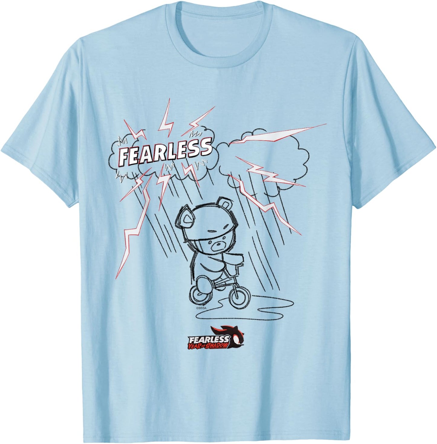 Sonic the Hedgehog, Fearless: Year of Shadow - Fearless bear T-Shirt - T-Shirt | Light Blue
