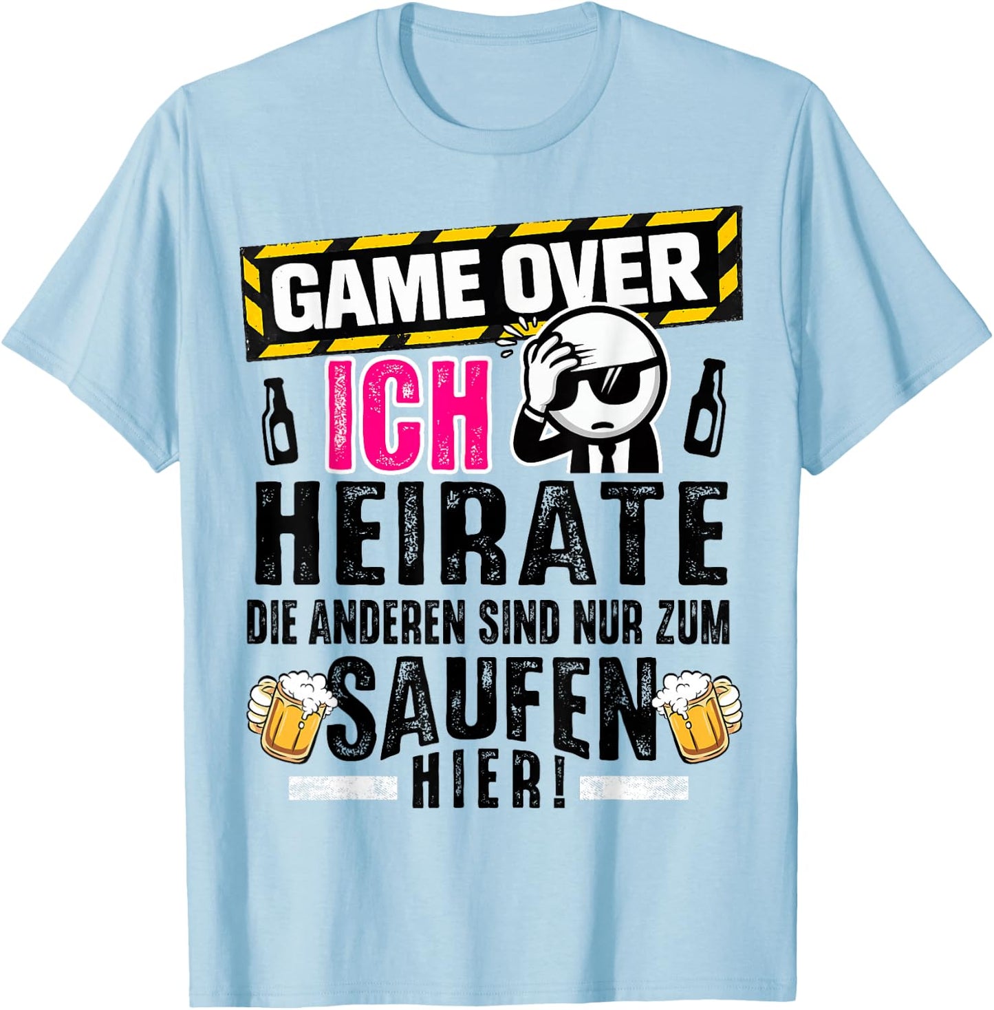 Bräutigam Kostüm JGA Männer Junggesellenabschied T-Shirt - T-Shirt | Light Blue
