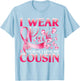 I Wear Pink Because I Love My Cousin Breast Cancer Butterfly T-Shirt - T-Shirt | Light Blue
