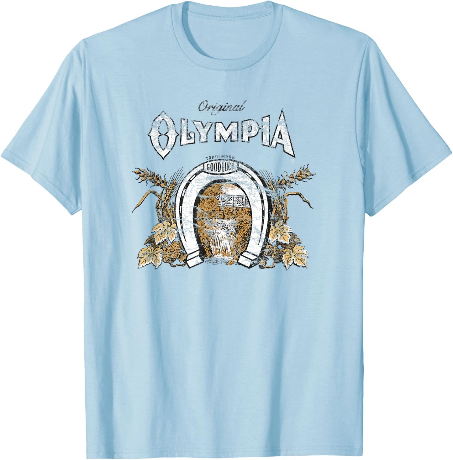 Olympia Vintage Style - Logo T-Shirt - T-Shirt | Light Blue