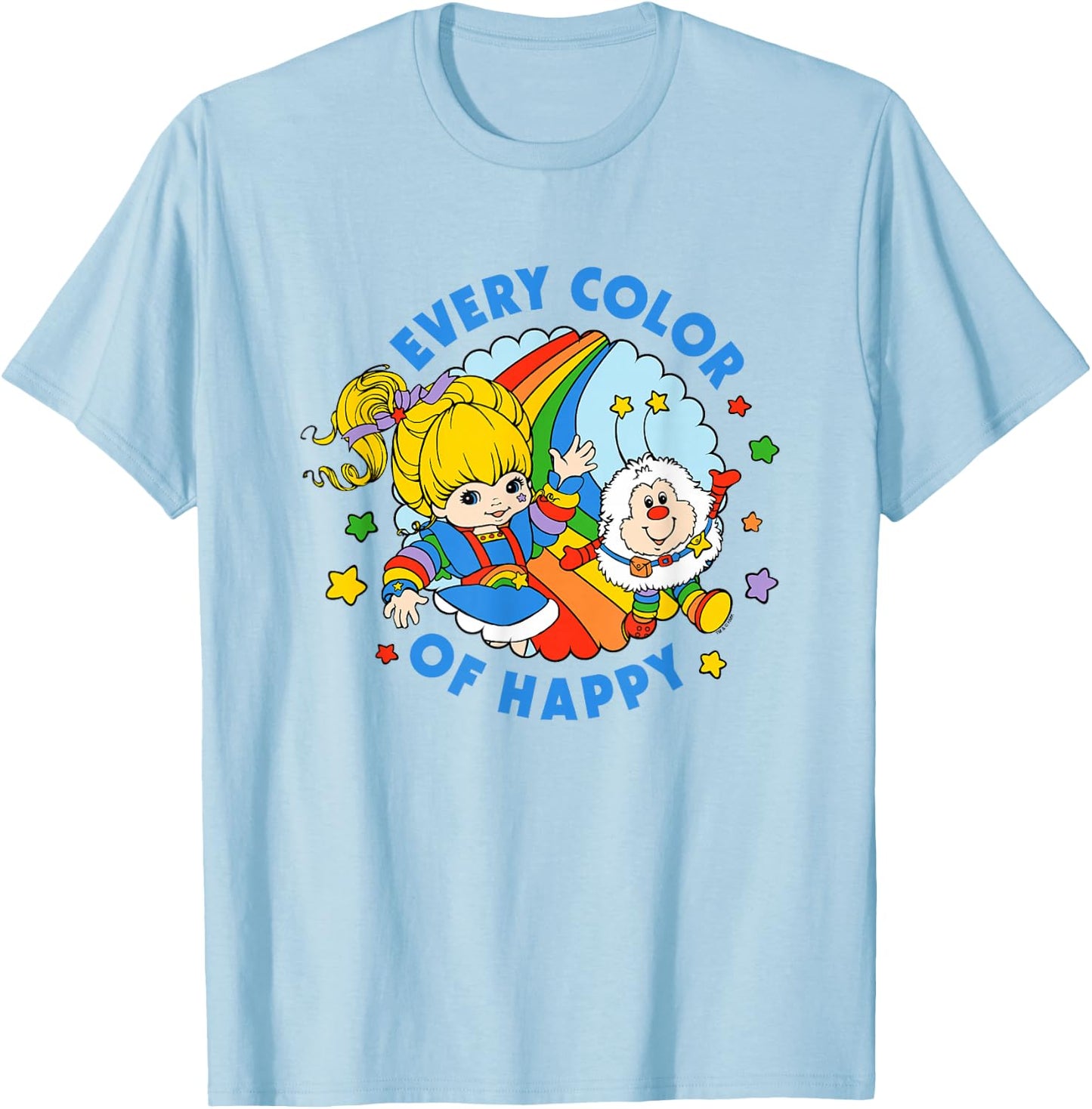 Rainbow Brite Pride Every Color of Happy T-Shirt - T-Shirt | Light Blue