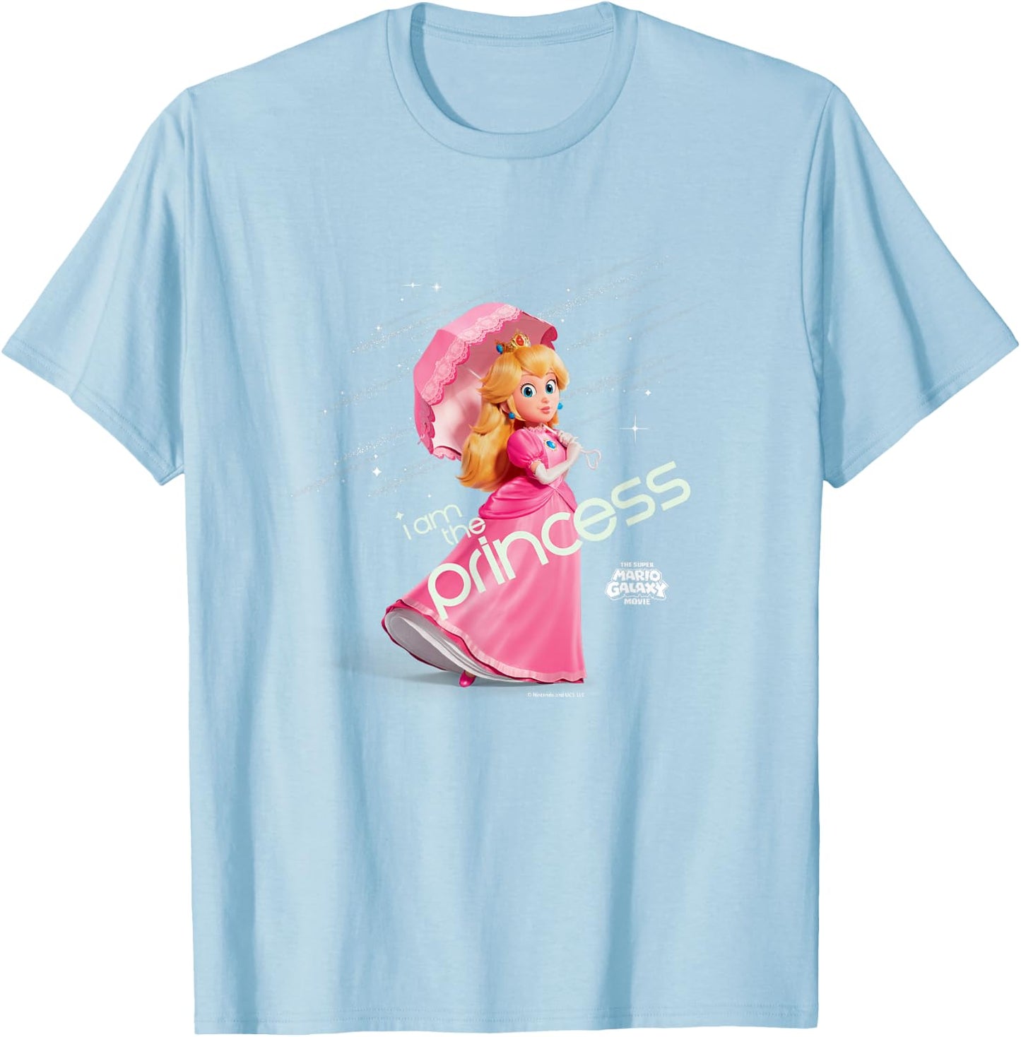 The Super Mario Galaxy Movie Princess Peach Elegance T-Shirt - T-Shirt | Light Blue