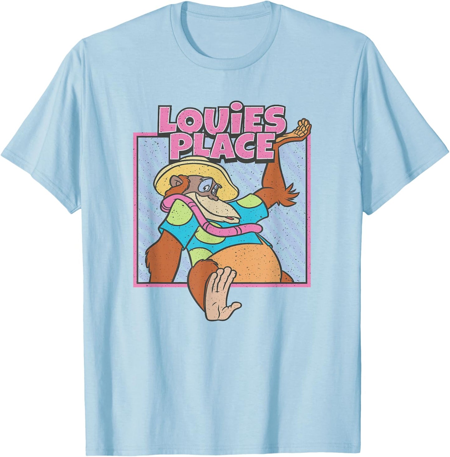 Disney The Jungle Book King Louie's Place Poster T-Shirt - T-Shirt | Light Blue