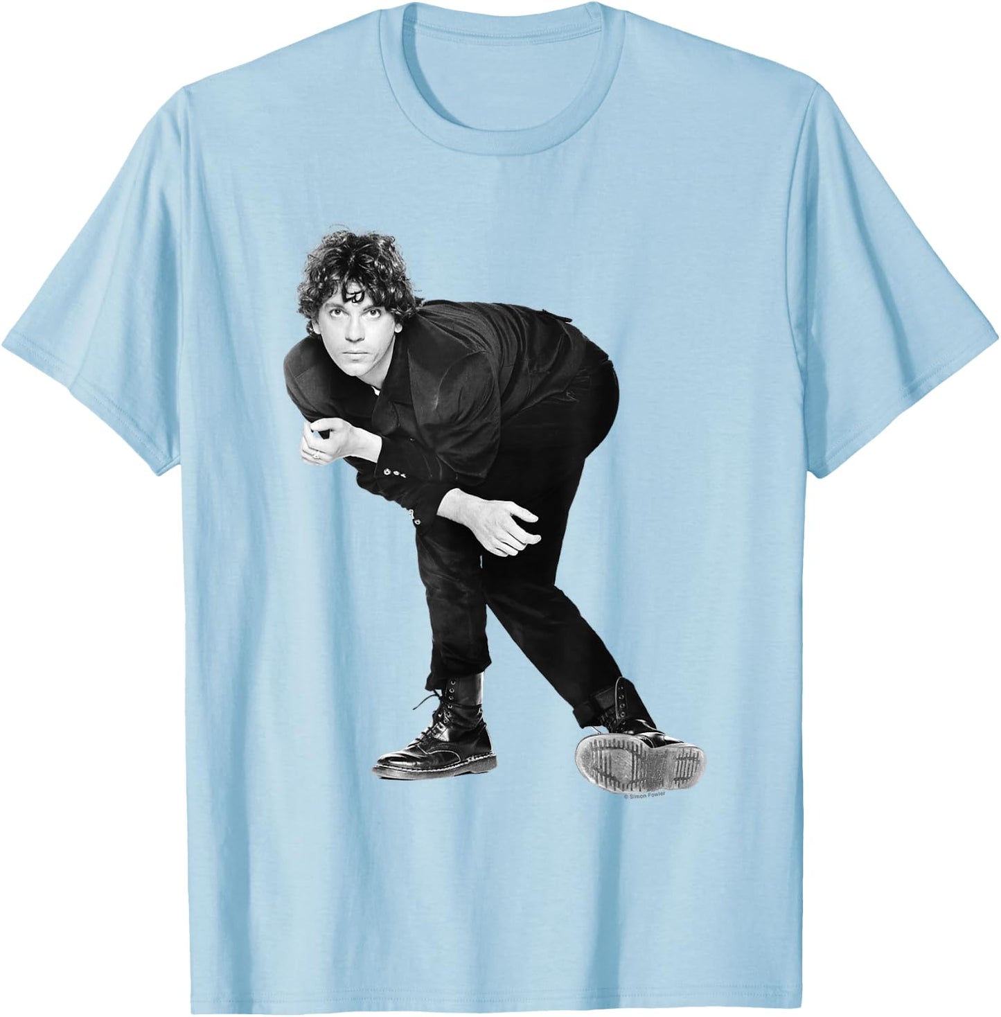 INXS Singer Michael Hutchence by Simon Fowler , white, S T-Shirt - T-Shirt | Light Blue