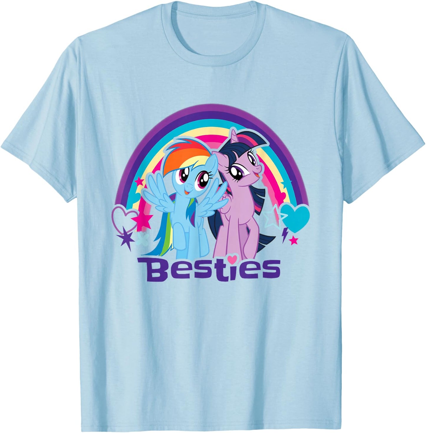 Twilight Sparkle Rainbow Dash Besties T-Shirt - T-Shirt | Light Blue