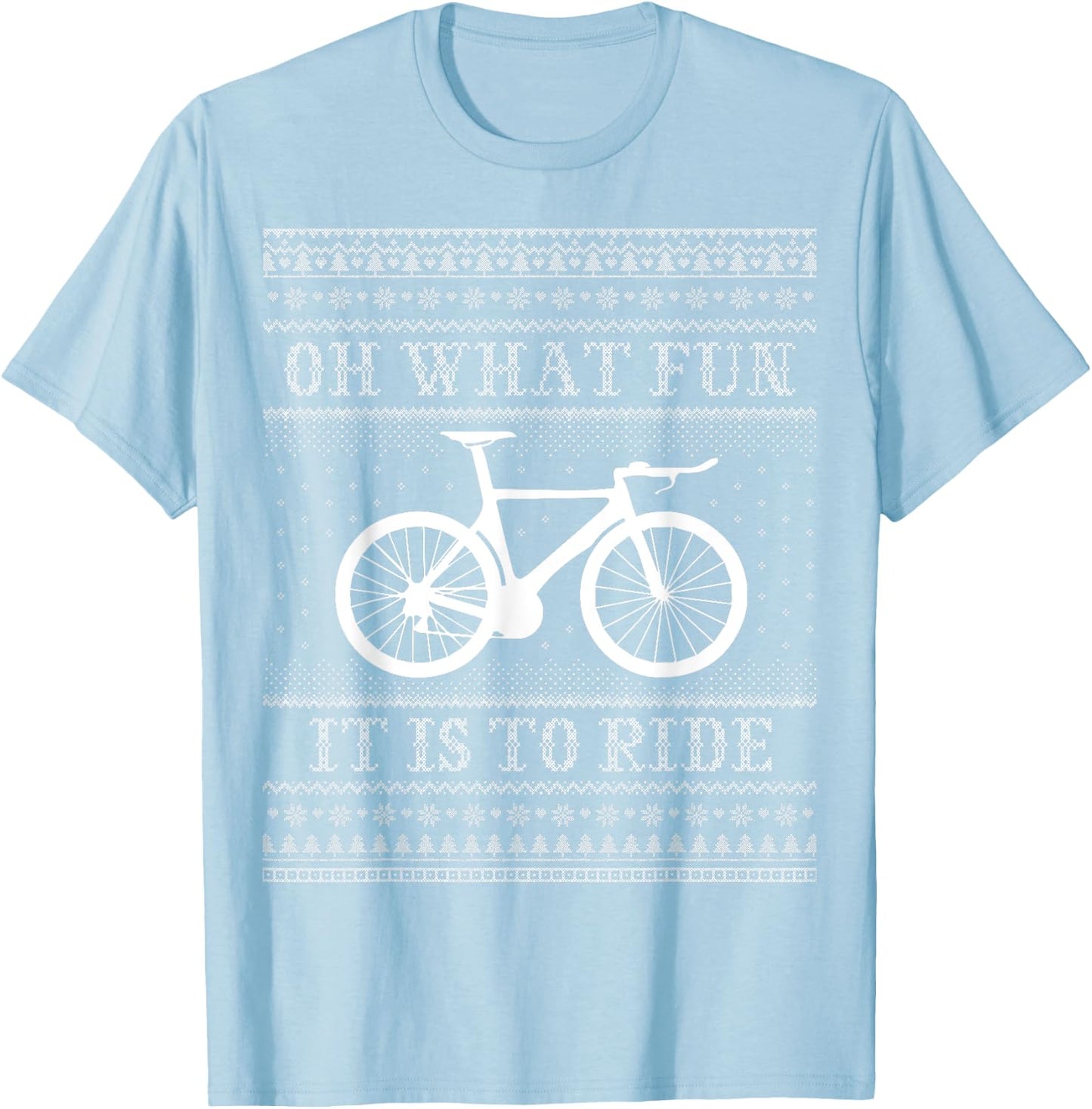 Oh What Fun It Is To Ride | Triathlon Bike ABN035 T-Shirt - T-Shirt | Light Blue