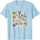 Italian summer Sardines tinned fish Fisherman aesthetic T-Shirt - T-Shirt | Light Blue