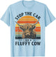 Stop The Car I See A Fluffy Cow Highland Cow Western Life T-Shirt - T-Shirt | Light Blue