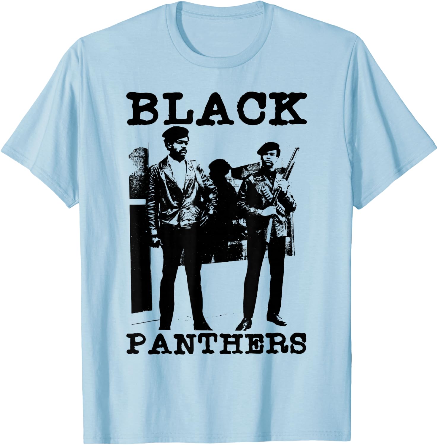 BPP Vintage Black History Self Defense Black Panthers Party T-Shirt - T-Shirt | Light Blue