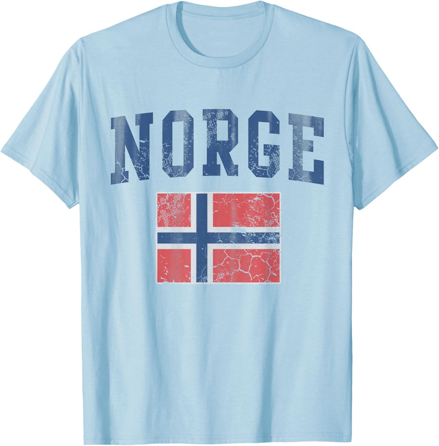 Norge Flag Norway Norwegian Home Love Family T-Shirt - T-Shirt | Light Blue