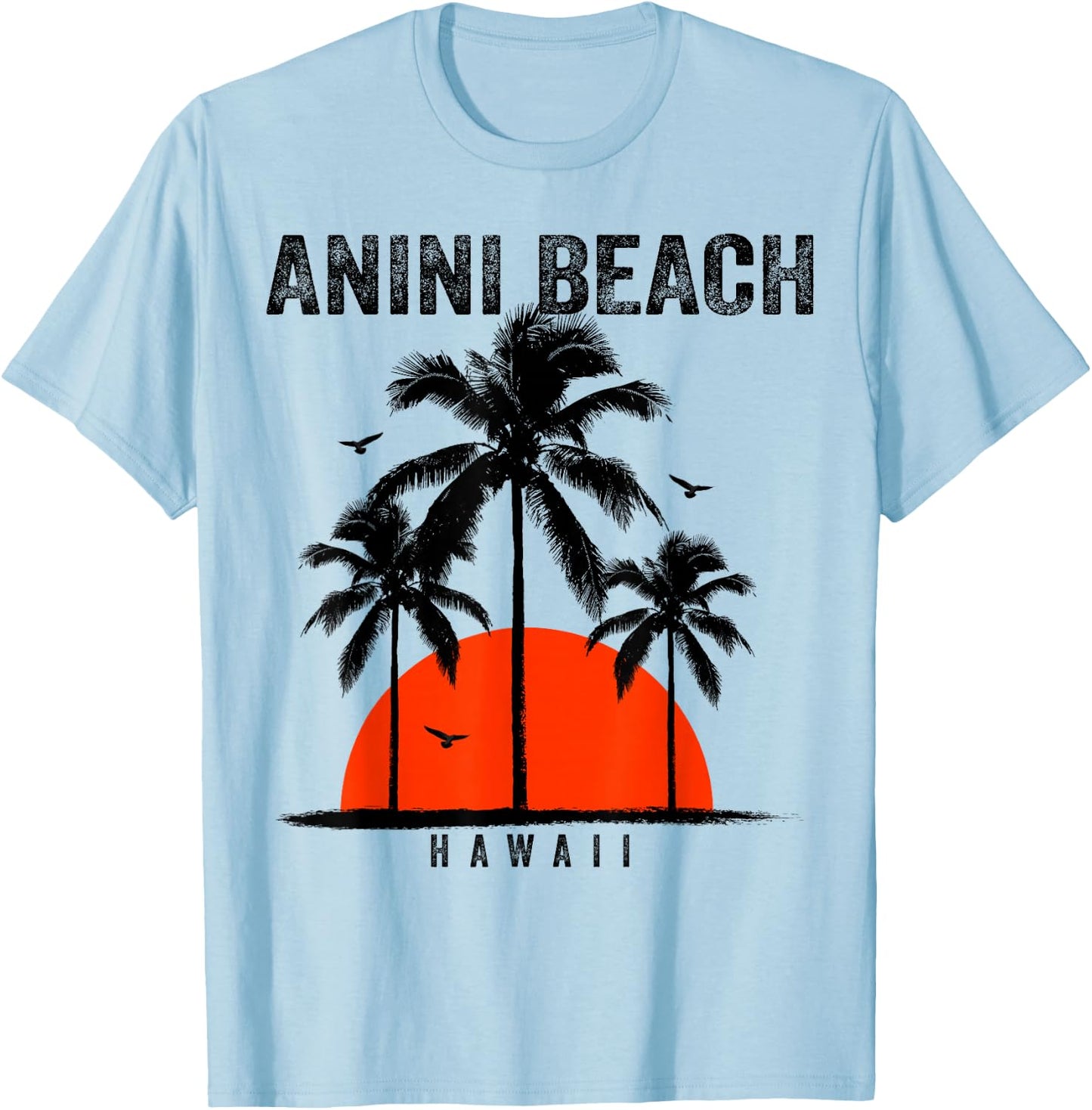 Anini Beach Hawaii Surfing Surfboarding T-Shirt - T-Shirt | Light Blue