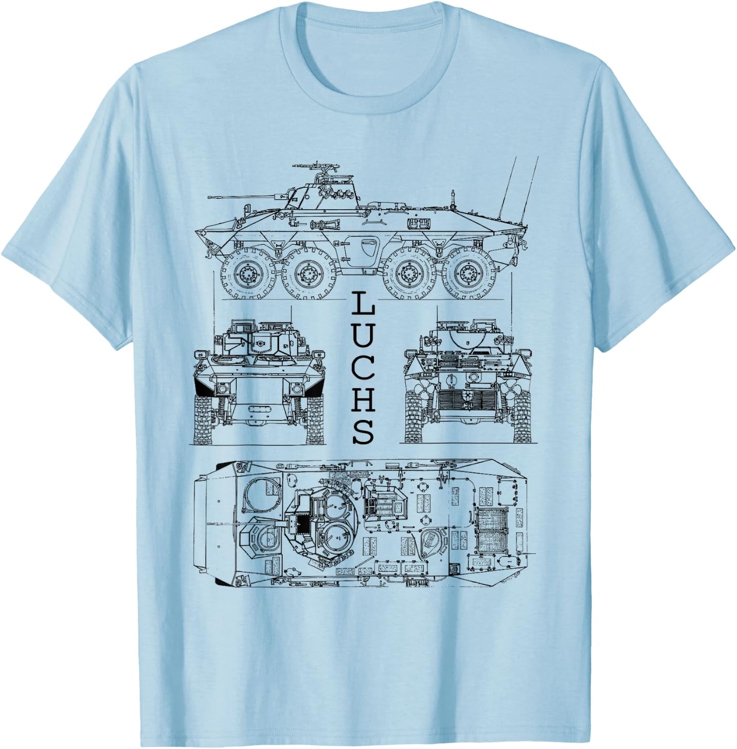 Spähpanzer Luchs Deutsches Aufklärungsfahrzeug T-Shirt - T-Shirt | Light Blue