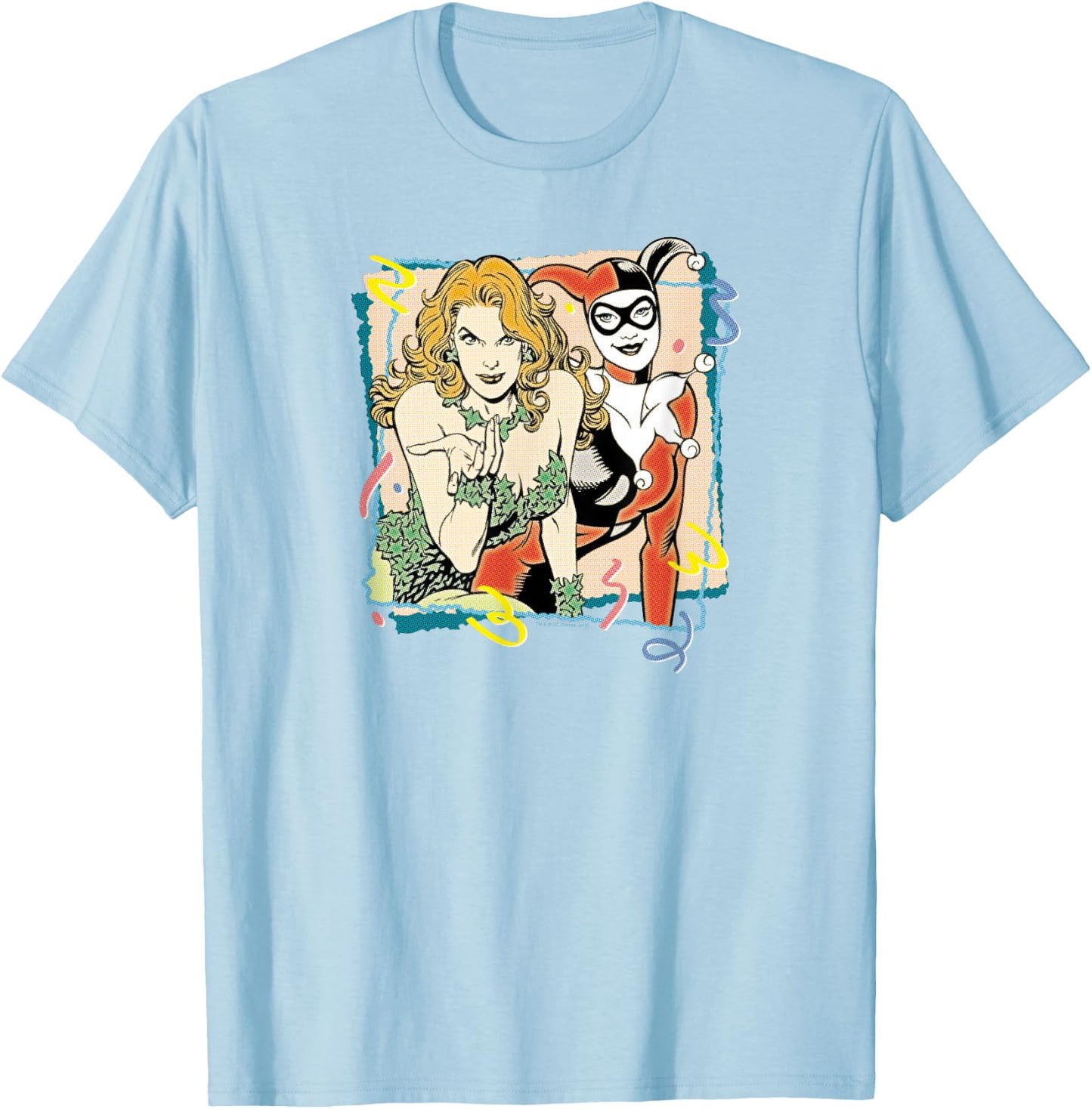 Batman Totally Harley Quinn & Poison Ivy T-Shirt - T-Shirt | Light Blue
