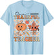 One Thankful Teacher Thanksgiving Groovy Fall Autumn Teacher T-Shirt - T-Shirt | Light Blue