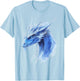Ice Dragon Motif Mythical Illustration Ice Dragon T-Shirt - T-Shirt | Light Blue