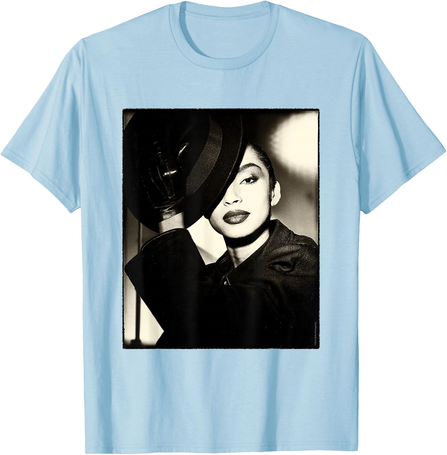 Photograph Chris Duffy Sade 1985 , grey, S T-Shirt - T-Shirt | Light Blue