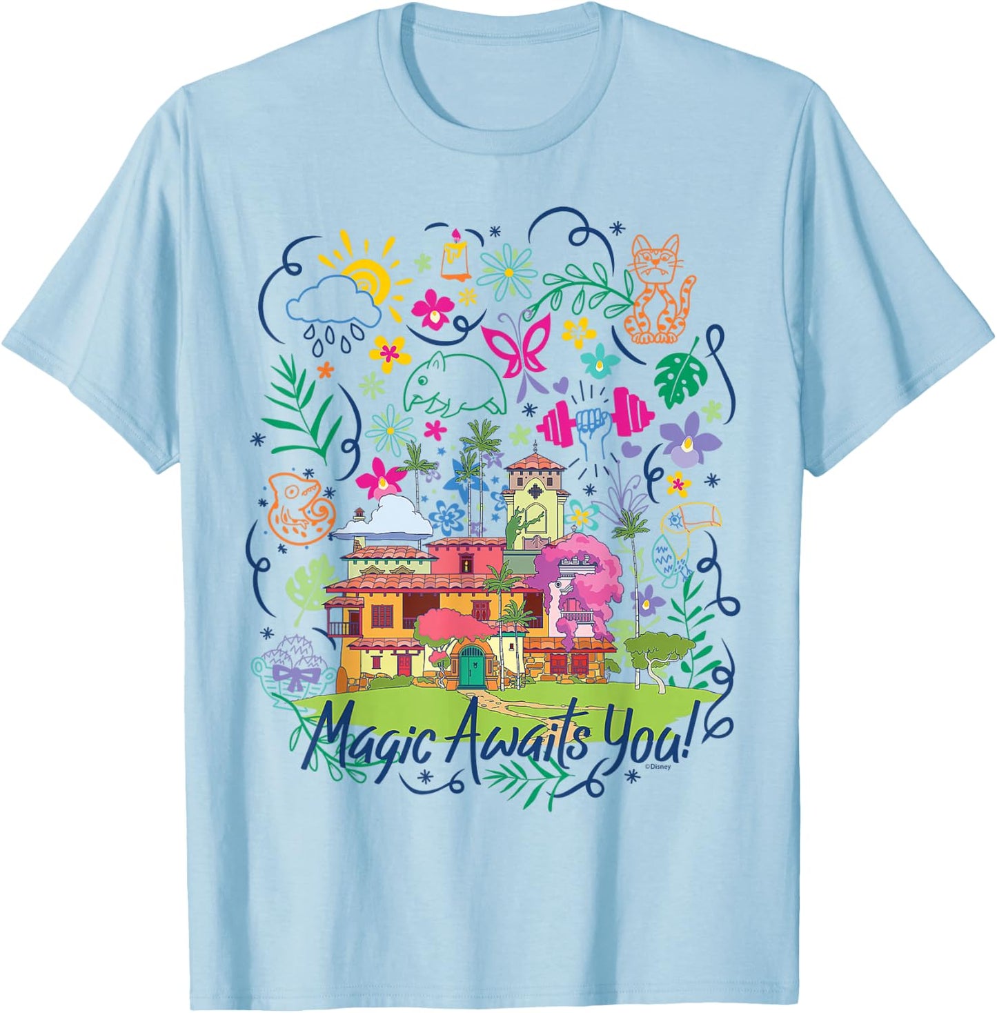 Encanto - Magic Awaits You Casa Madrigal T-Shirt - T-Shirt | Light Blue