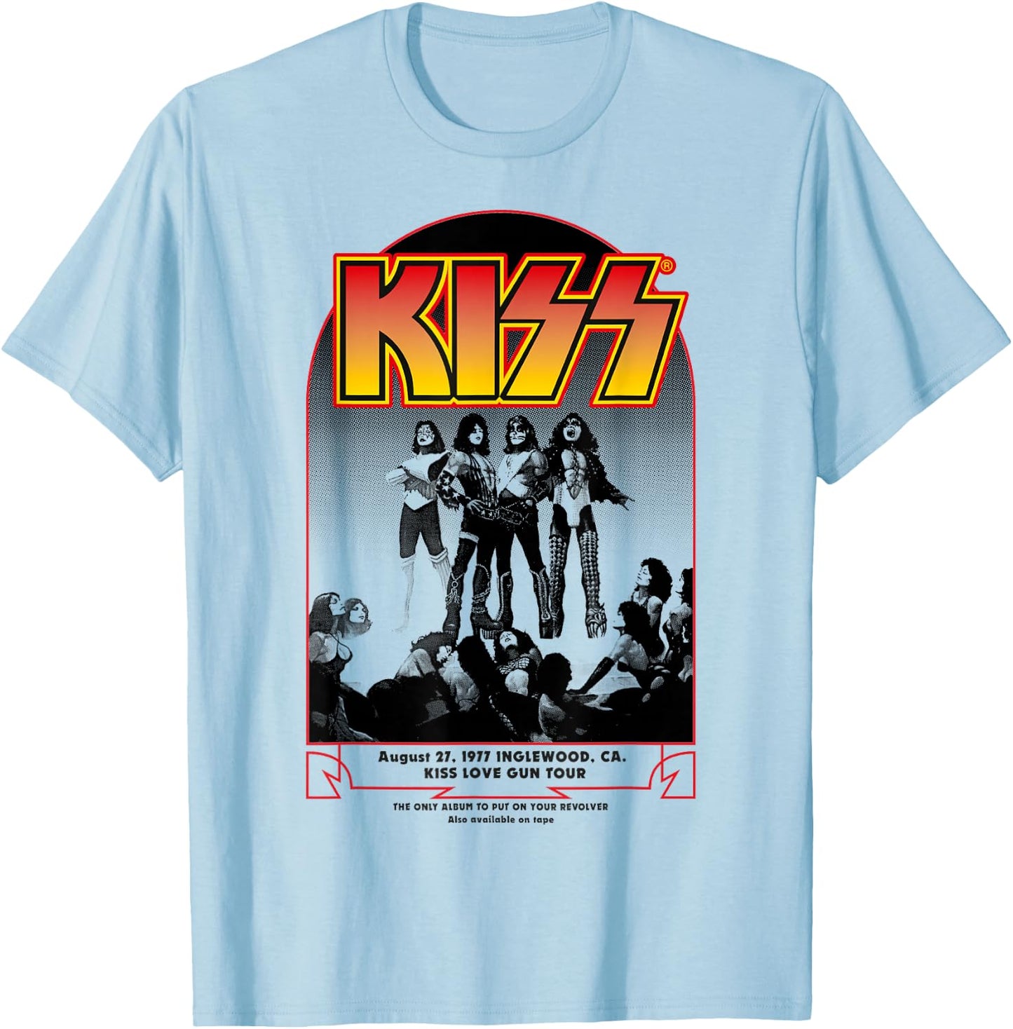 KISS - Inglewood 1977 T-Shirt - T-Shirt | Light Blue