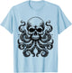 Octopus Skull Monster Kraken Skull T-Shirt - T-Shirt | Light Blue