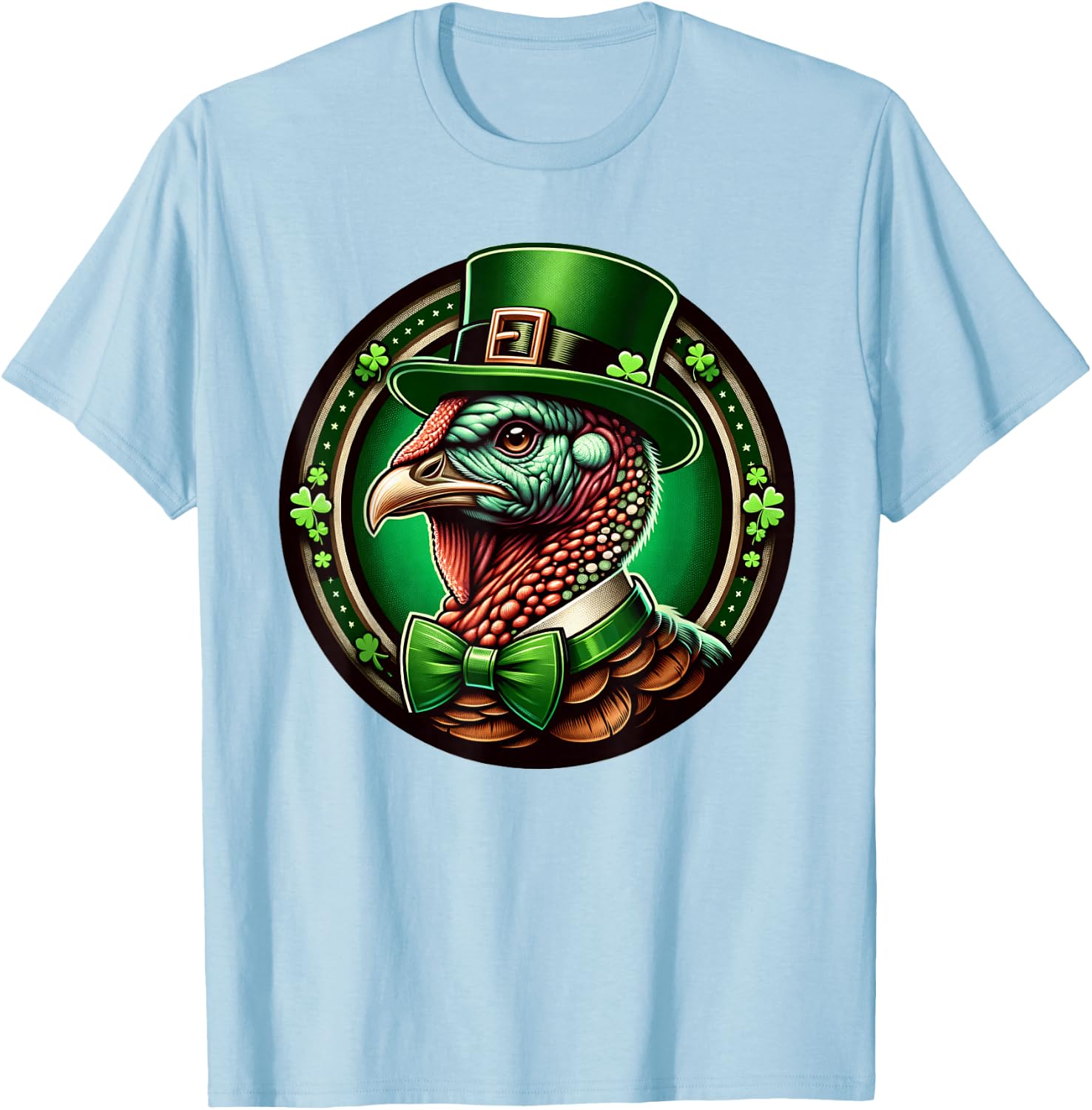 Funny Leprechaun Turkey St Patricks Day Kids Men Women T-Shirt - T-Shirt | Light Blue