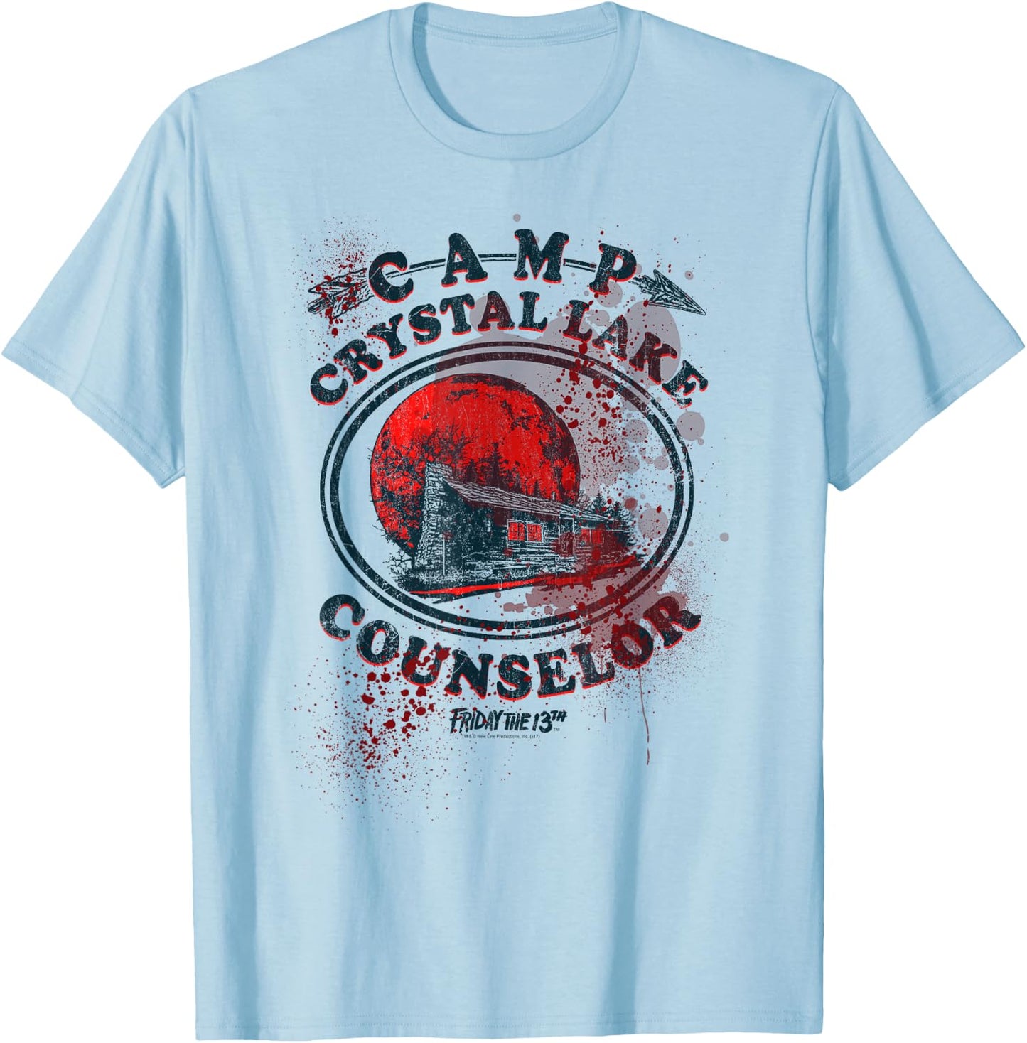 Friday The 13th Camp Counselor Victim T-Shirt - T-Shirt | Light Blue