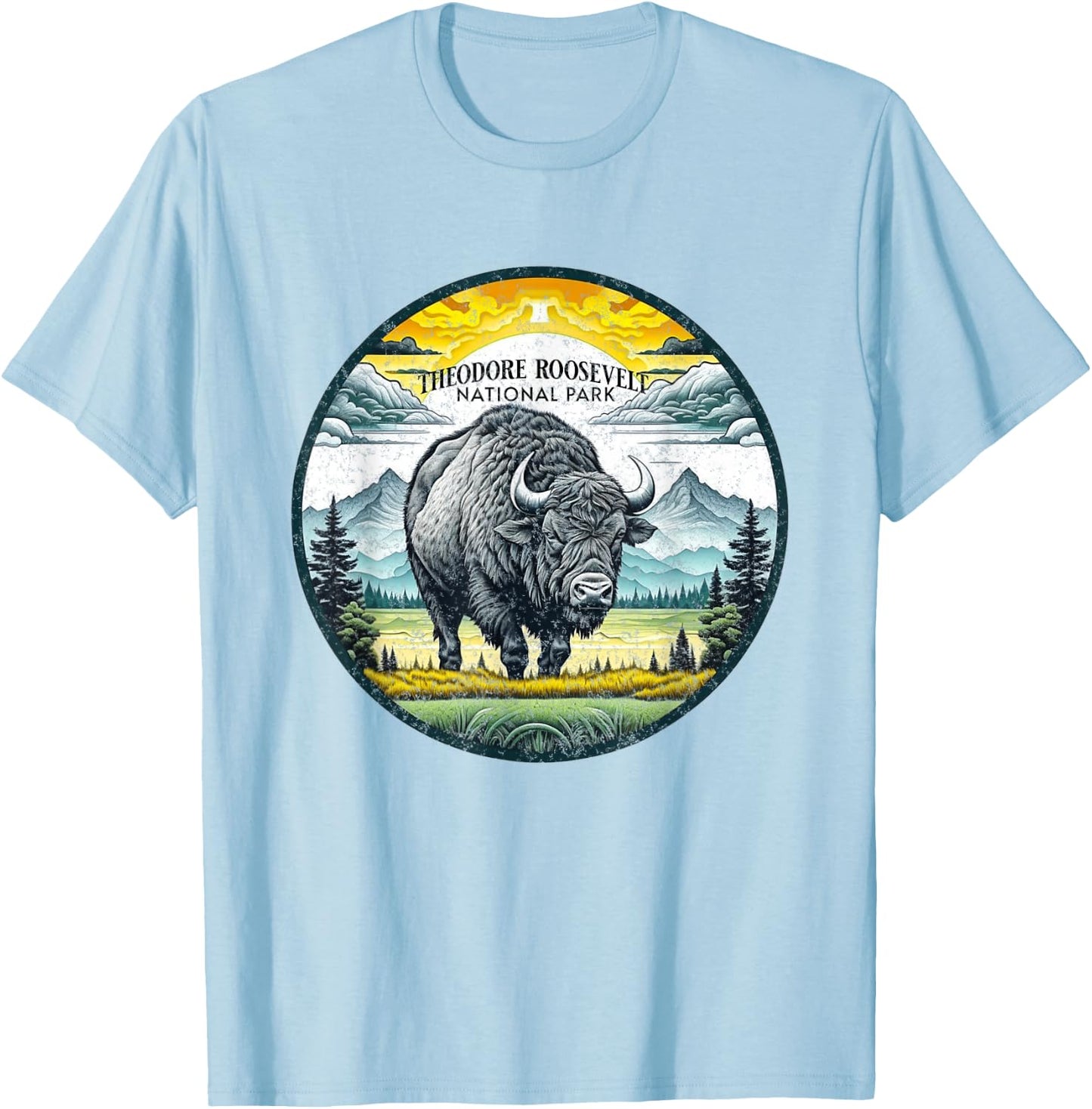 Theodore Roosevelt National Park T-Shirt - T-Shirt | Light Blue