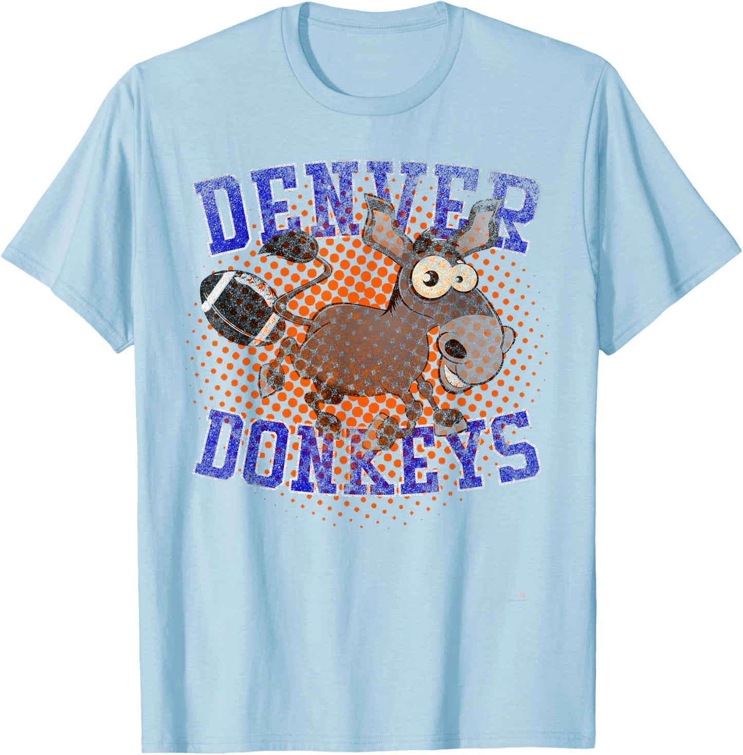 Denver Donkeys Football T-Shirt - T-Shirt | Light Blue