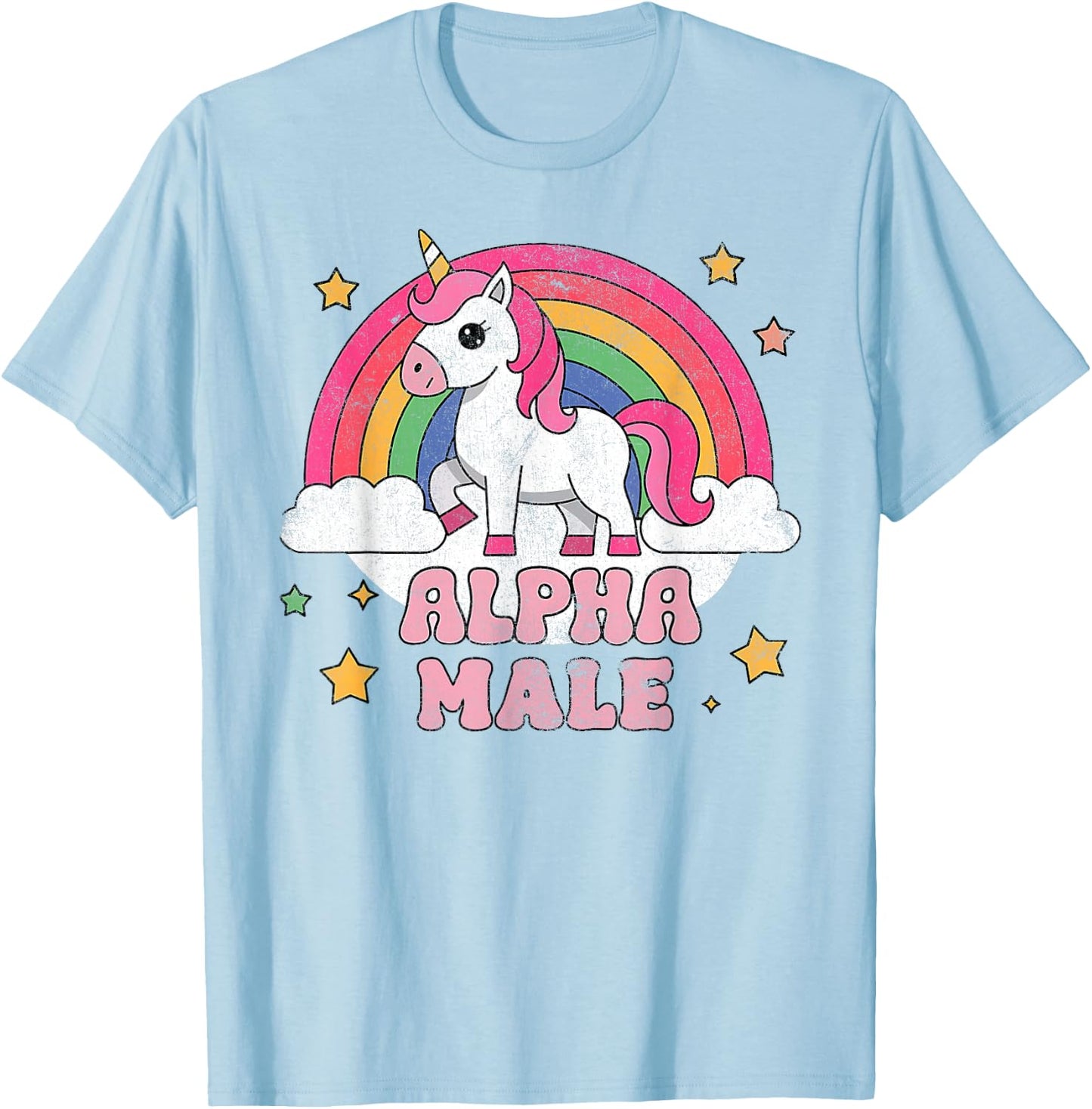 Alpha Male Unicorn , pink T-Shirt - T-Shirt | Light Blue