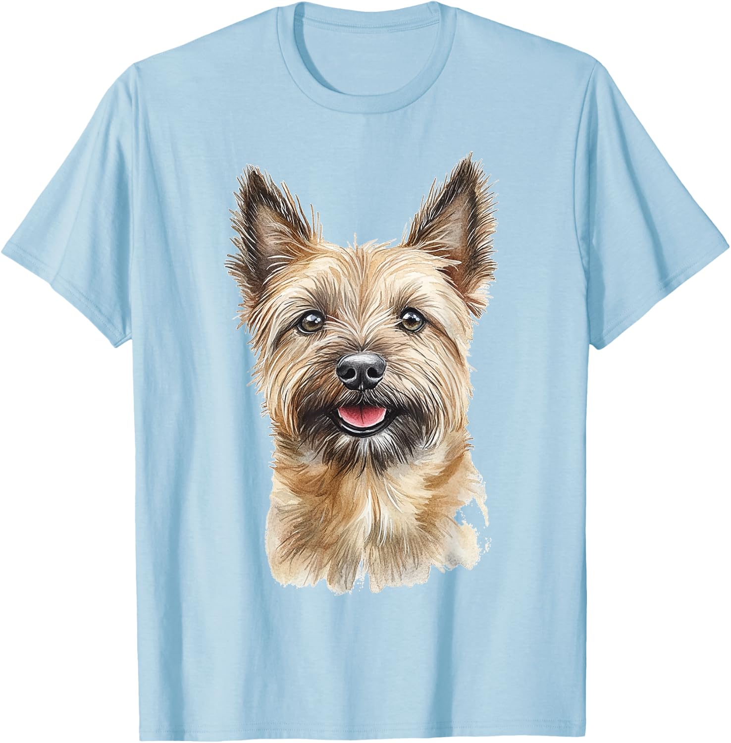 Cairn Terrier Dog Graphic Pet Artwork Cairn Terrier Men Women Kids T-Shirt - T-Shirt | Light Blue