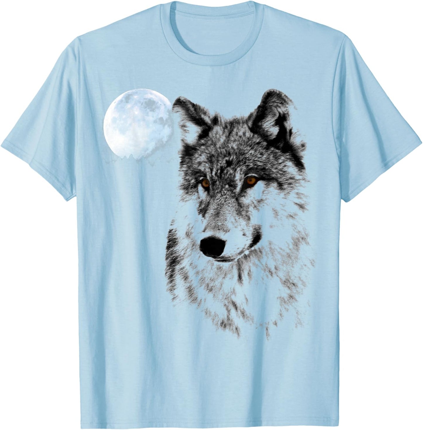 Wolf Moon Wof lover T-Shirt - T-Shirt | Light Blue