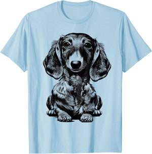 Dachshund, Wiener Dog Puppy, Doxie Mom Small T-Shirt - T-Shirt | Light Blue