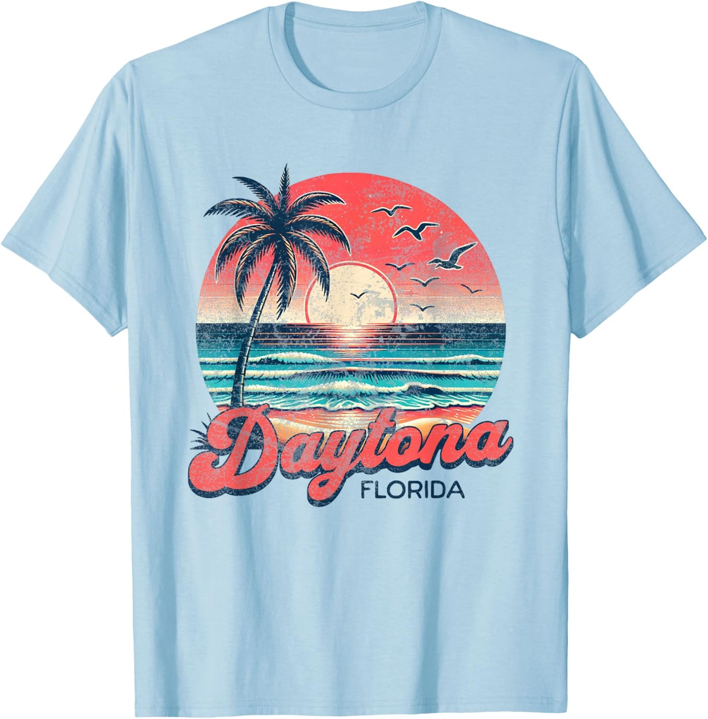 Daytona , white, S T-Shirt - T-Shirt | Light Blue