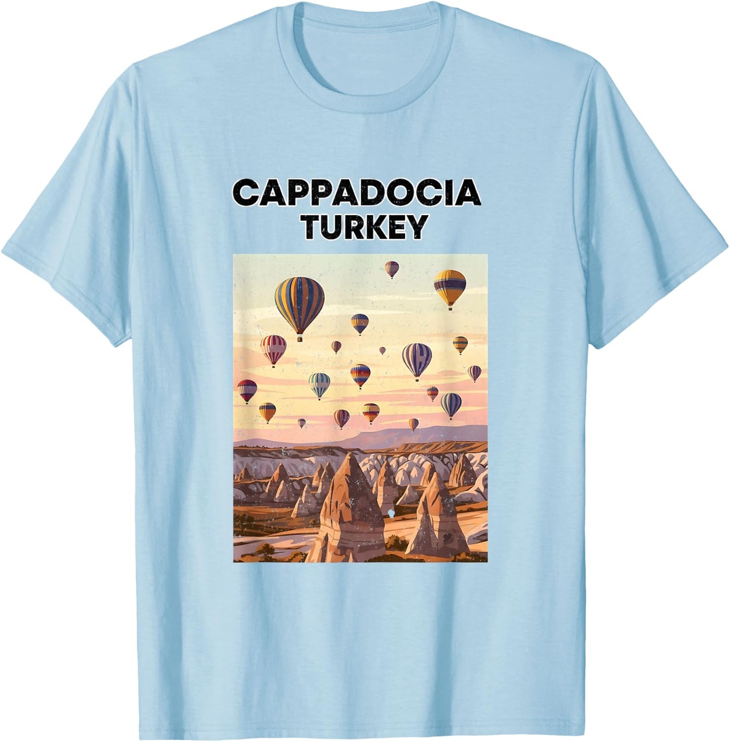 Montgolfière Turquie Cappadoce T-Shirt - T-Shirt | Light Blue