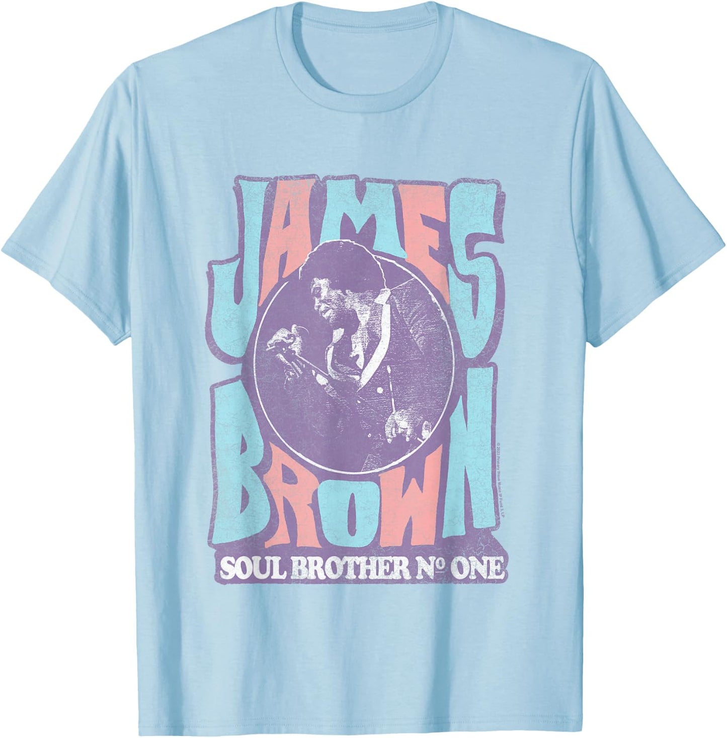 James Brown Soul Brother Number One T-Shirt - T-Shirt | Light Blue