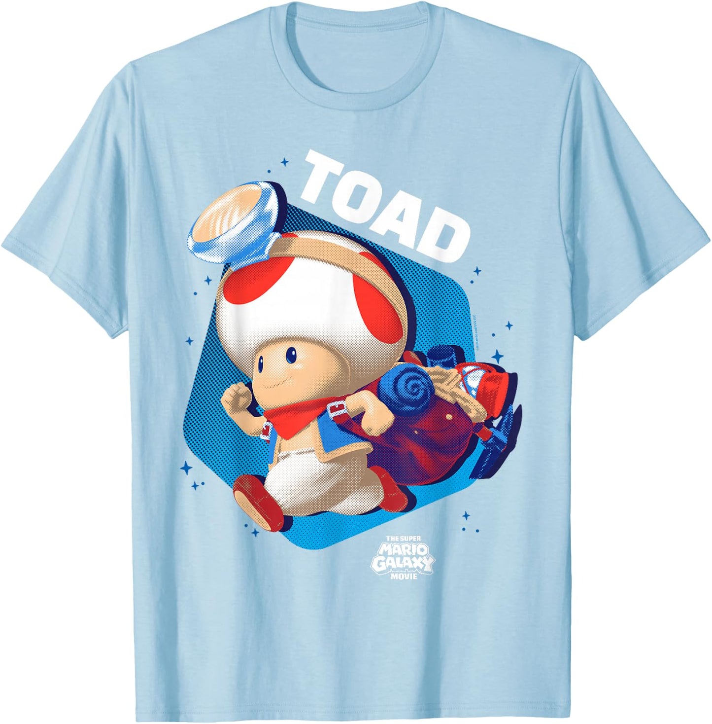 The Super Mario Galaxy Movie Toad Galactic Run T-Shirt - T-Shirt | Light Blue