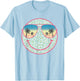 Palm Tree Smile Beach Summer Cute Happy Peace Smiling Face Women Kids T-Shirt - T-Shirt | Light Blue